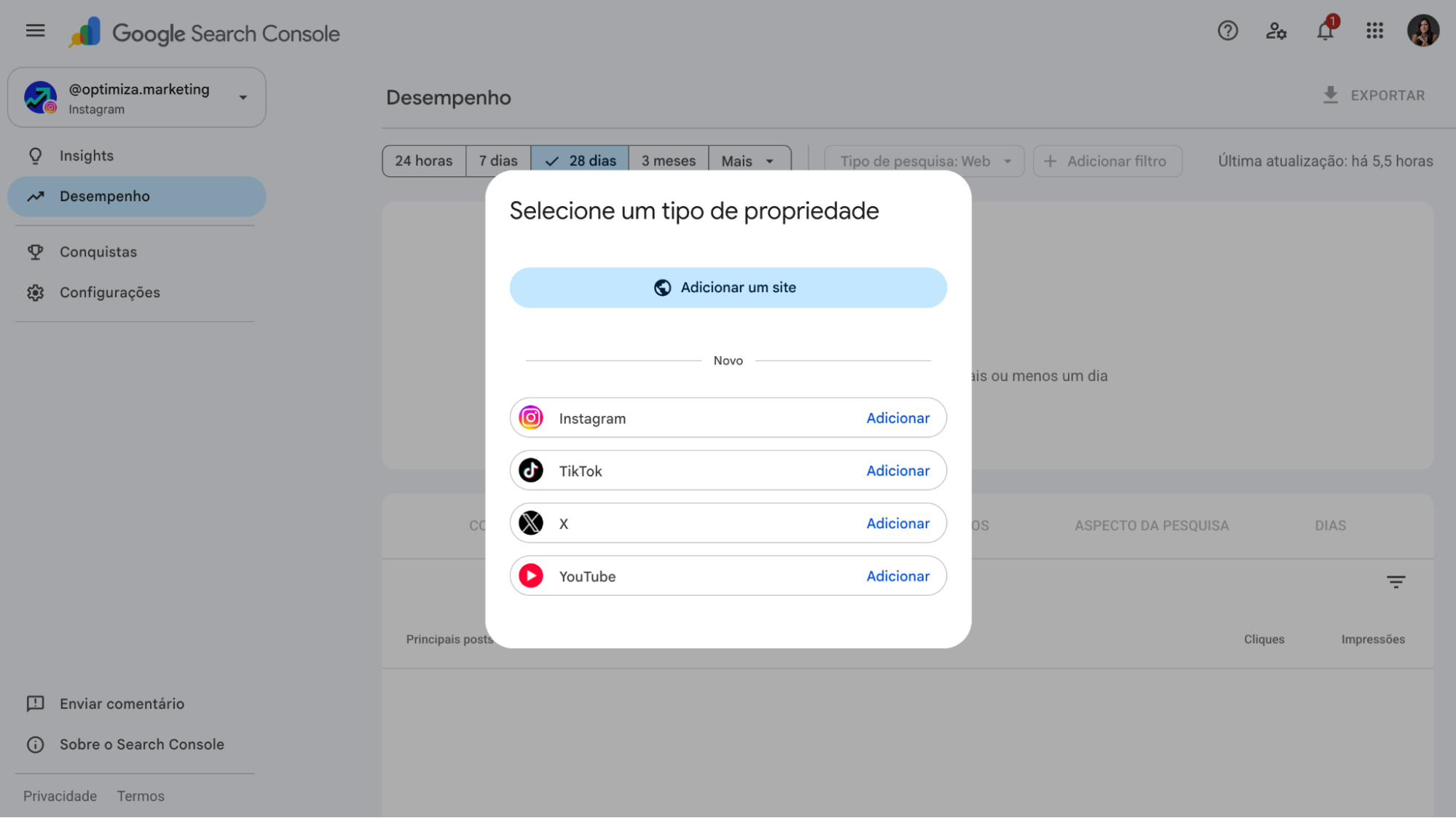 Update no Google Search Console